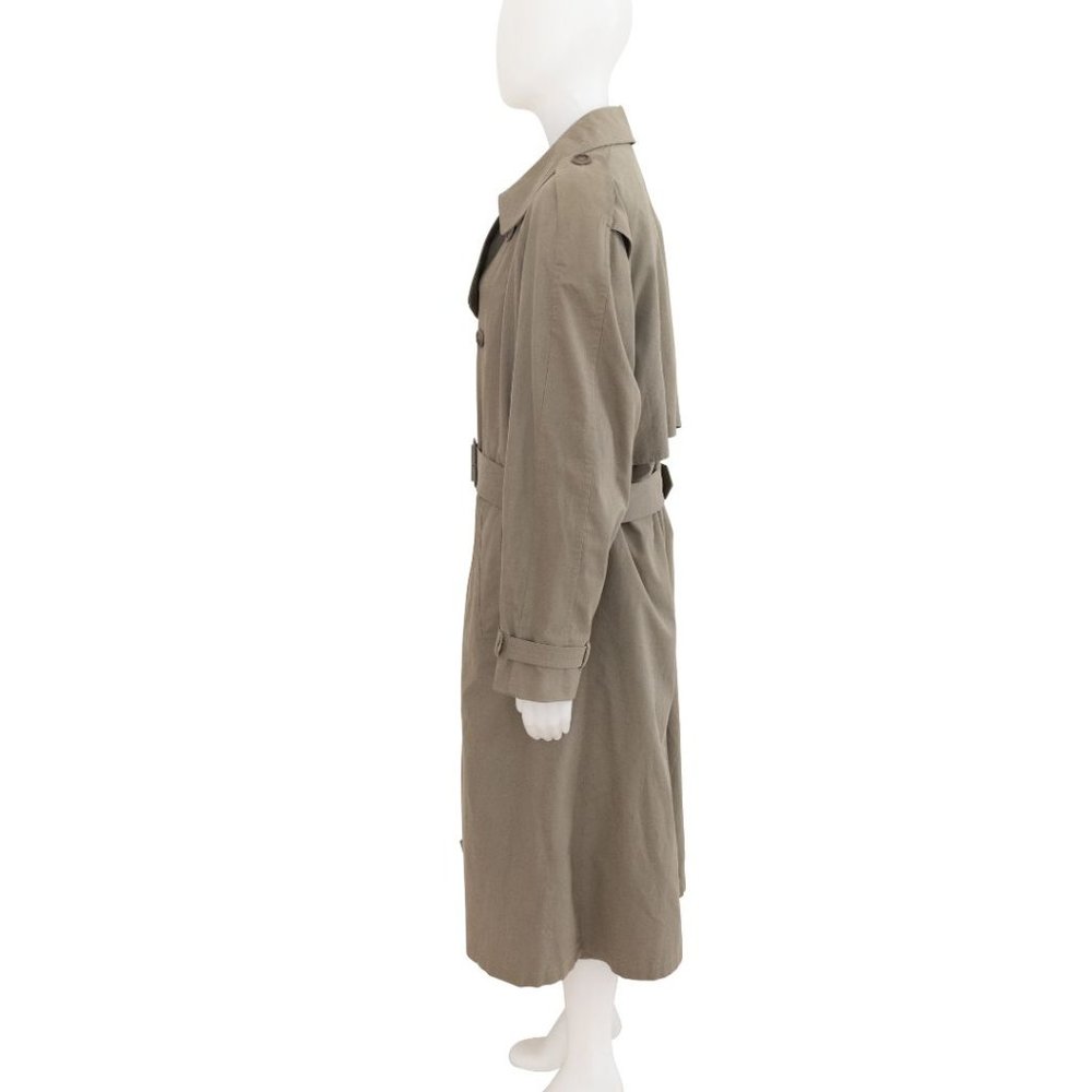 London Fog Vintage Unisex Beige Long Trench Coat Size L 102R - Picture 2 of 5